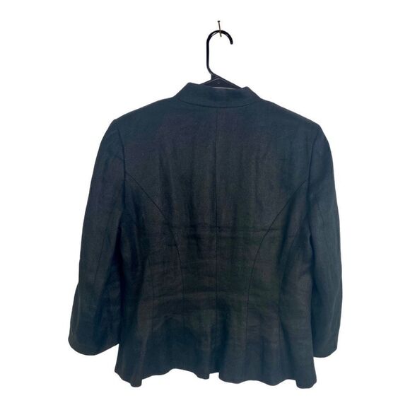 2 for $30 LAUREN RALPH LAUREN Black Linen Blazer - Picture 2 of 5